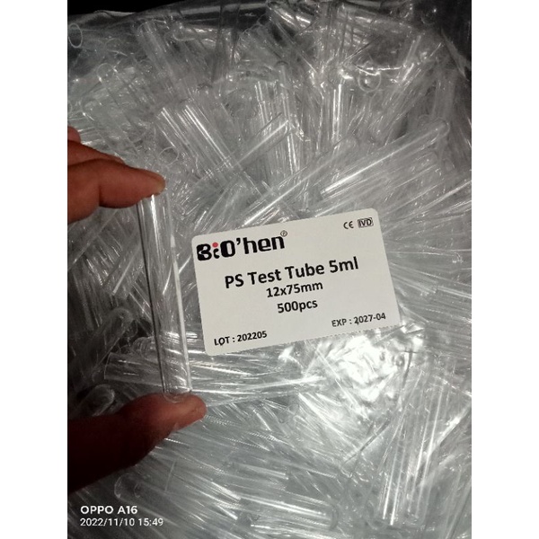 BIOHEN PS TEST TUBE  12X75mm | TABUNG PS TUBE 12*75
