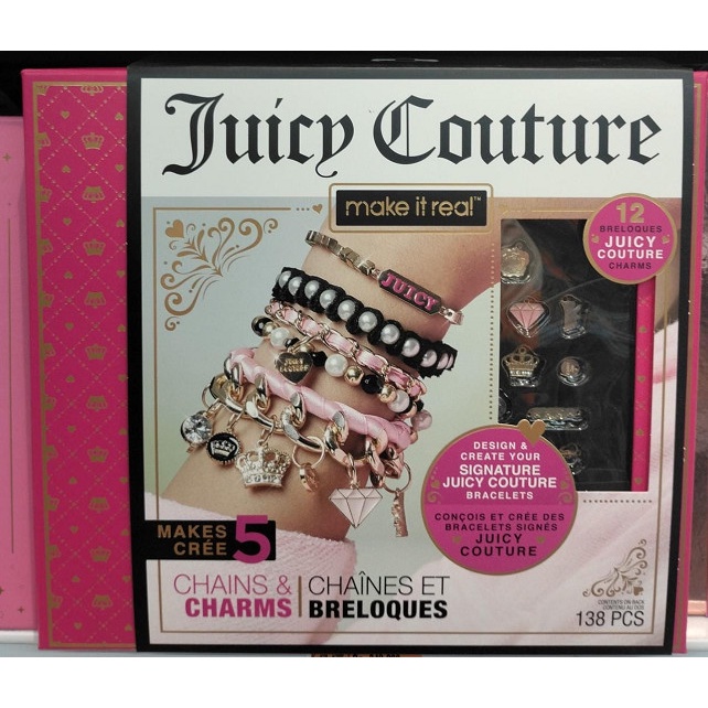 Sale: Make It Real Juicy Couture Chain& Charms/ Pink Precious Bracelet