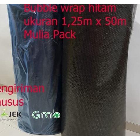 

Bubble Wrap Hitam Mulia Pack Uk 1,25m X 50m / 1 Roll / Gulungan - Hitam Polos