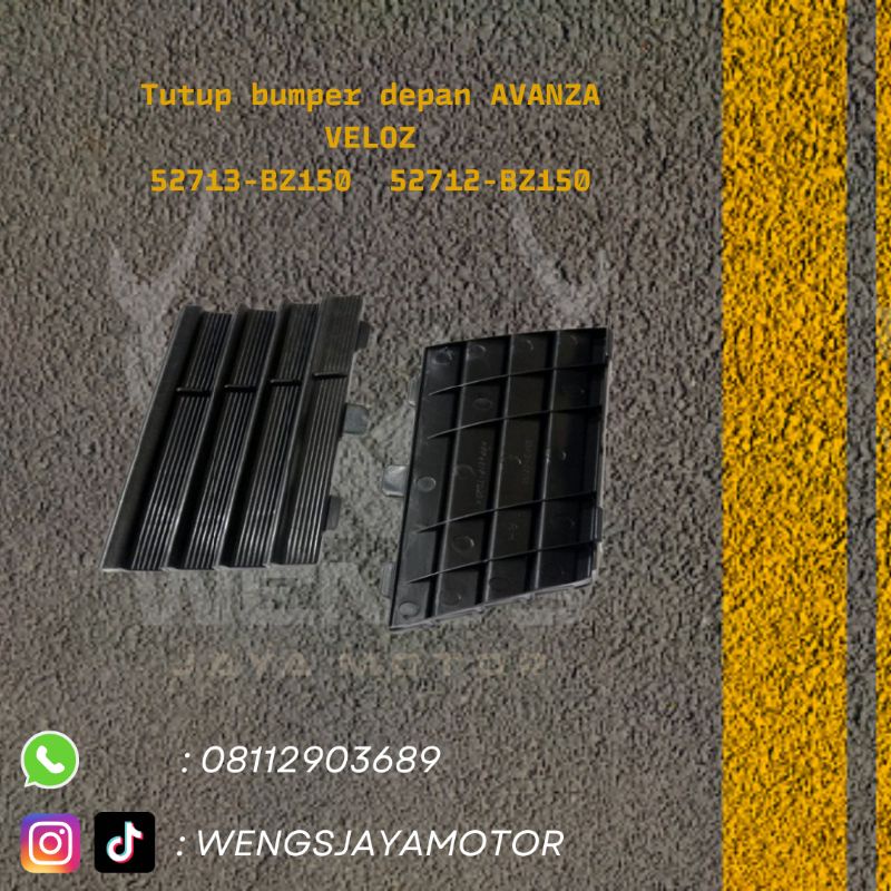TUTUP BEMPER BUMPER DEPAN AVANZA VELOZ 52713-BZ150  52712-BZ150