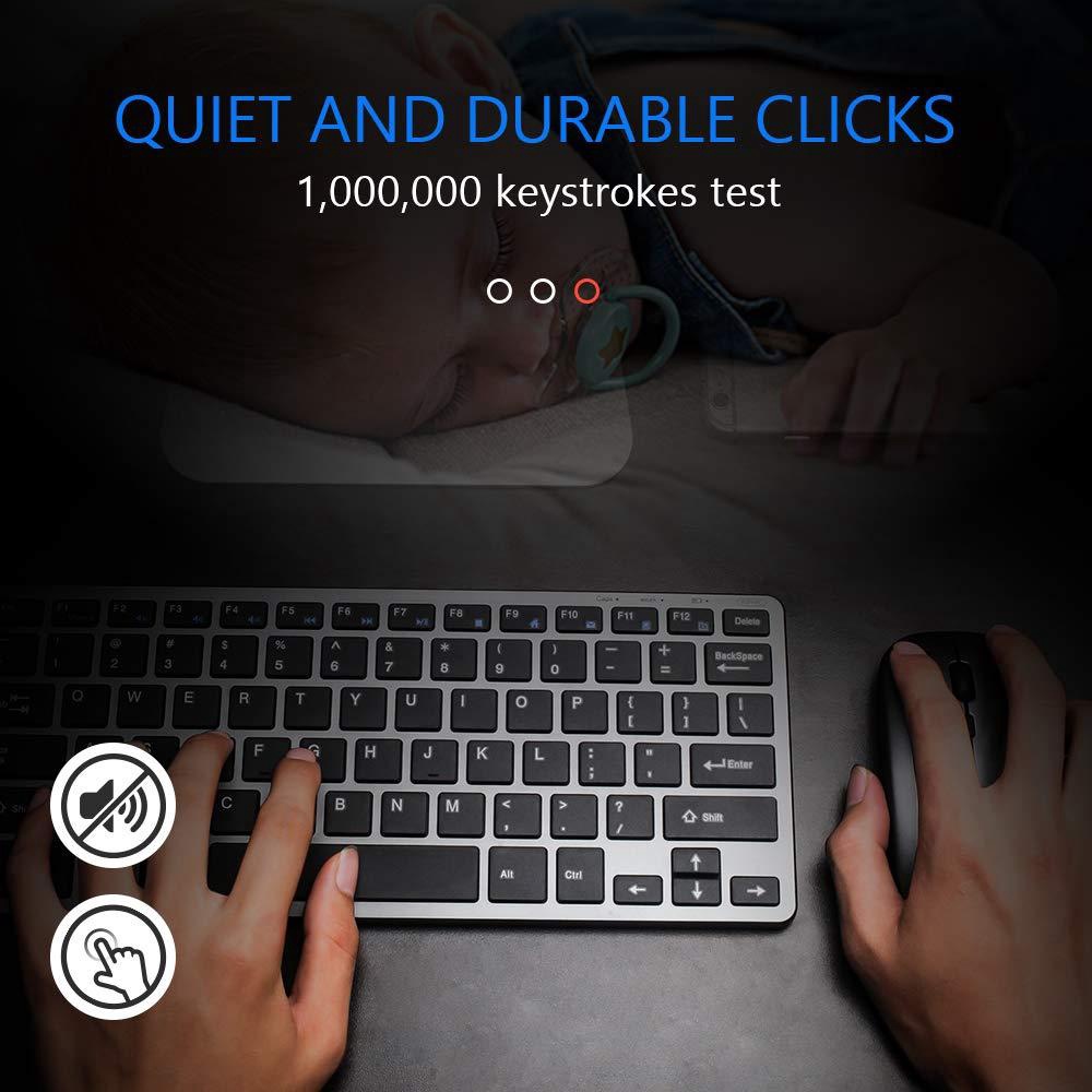 Wireless Keyboard and Mouse Set Rechargeable Mute Keyboard Wireless Ultra-thin Office Portable Keyboard Bluetooth