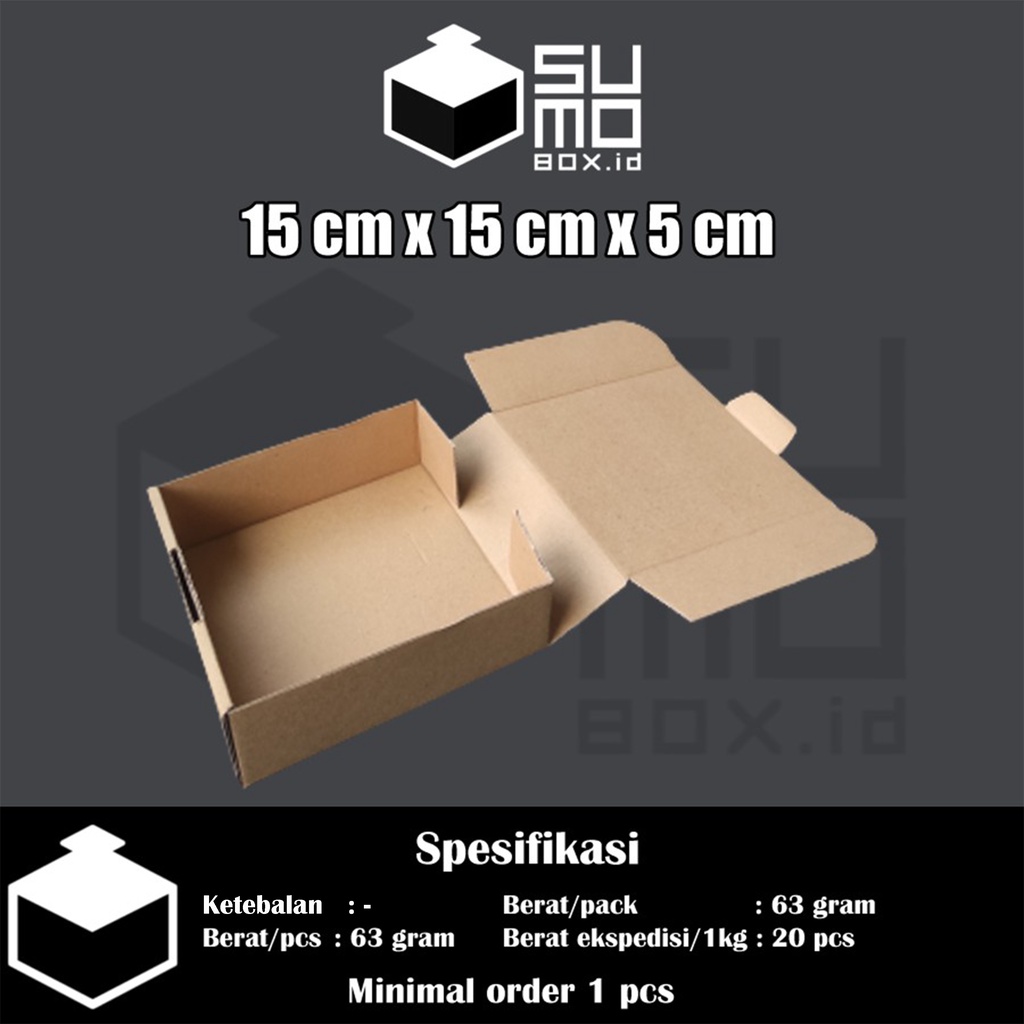 

Dus Pizza Polos 15x15x5 cm / Gift Box Coklat Die Cut Kraft Baju Kue [ECERAN]