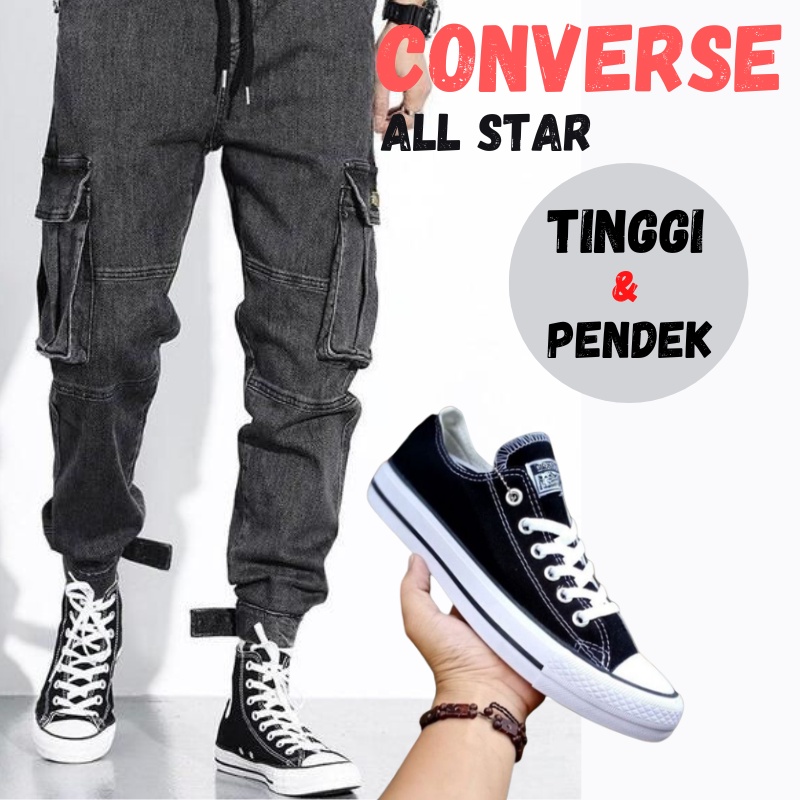 Sepatu CONVERSE Boots High Low size 36 43 44 ALL STAR Tinggi Dan Pendek untuk PRIA dan WANITA // Sepatu SNAKERS AL STARR