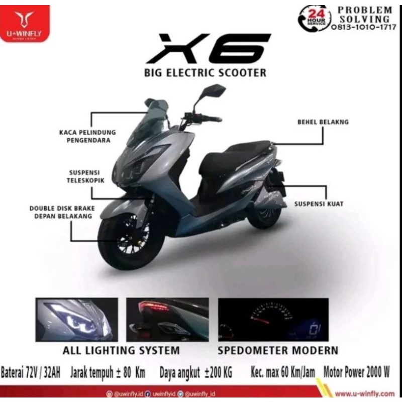 Motor Listrik Uwinfly X6