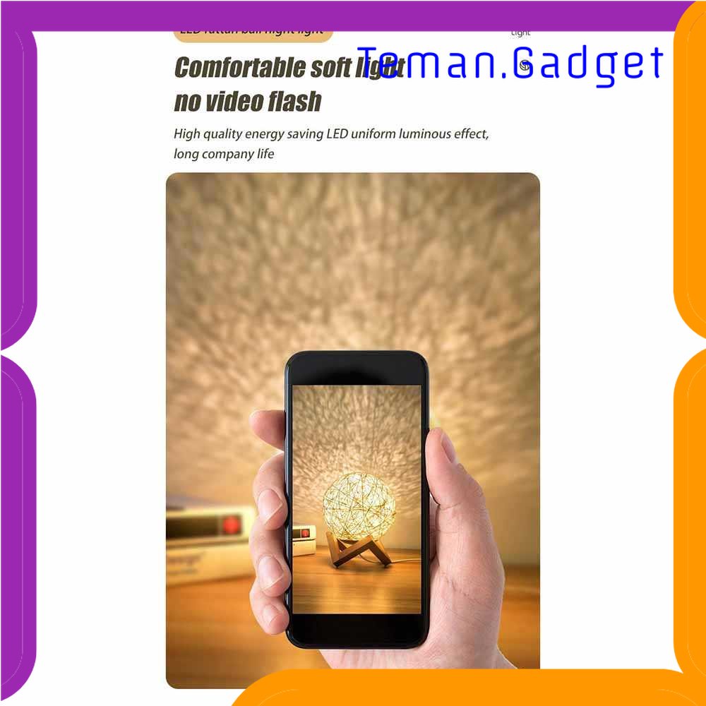 TG-LMP Ahomeone Lampu Tidur Bola Sepak Takraw Night Light Lamp RGB 15CM - OU13