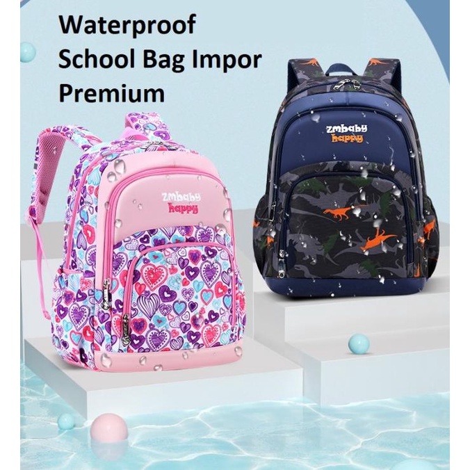 DRAB5199 Tas sekolah impor Tas sekolah dinosaurus Tas sekolah impor or