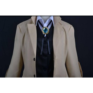 【Wetrose】Ready Stock Bungo Stray Dogs Cosplay Costume Daizai Osamu Nakahara Chuya Yosano Akiko Akutagawa Ryunosuke Edogawa Ranpo Suit Set Man Boy Manusia Anak Laki-laki Cos Set #4