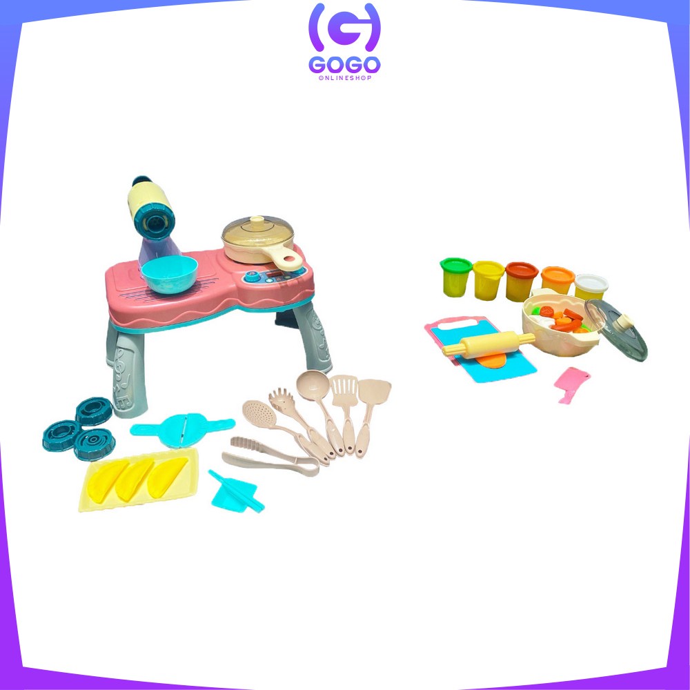 GOGO-M162 Mainan Kitchen Set Anak Plastisin Cetakan Mie / Mainan Dapur Anak Perempuan Masak Masakan