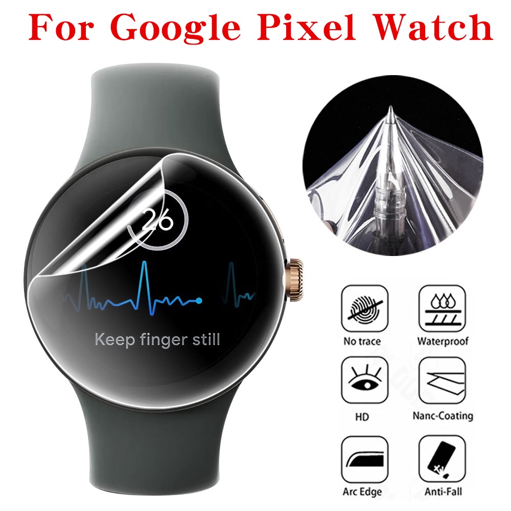 1pc Pelindung Layar Hydrogel HD Full Cover Anti Gores / Pecah / Sidik Jari Untuk Google Pixel Watch