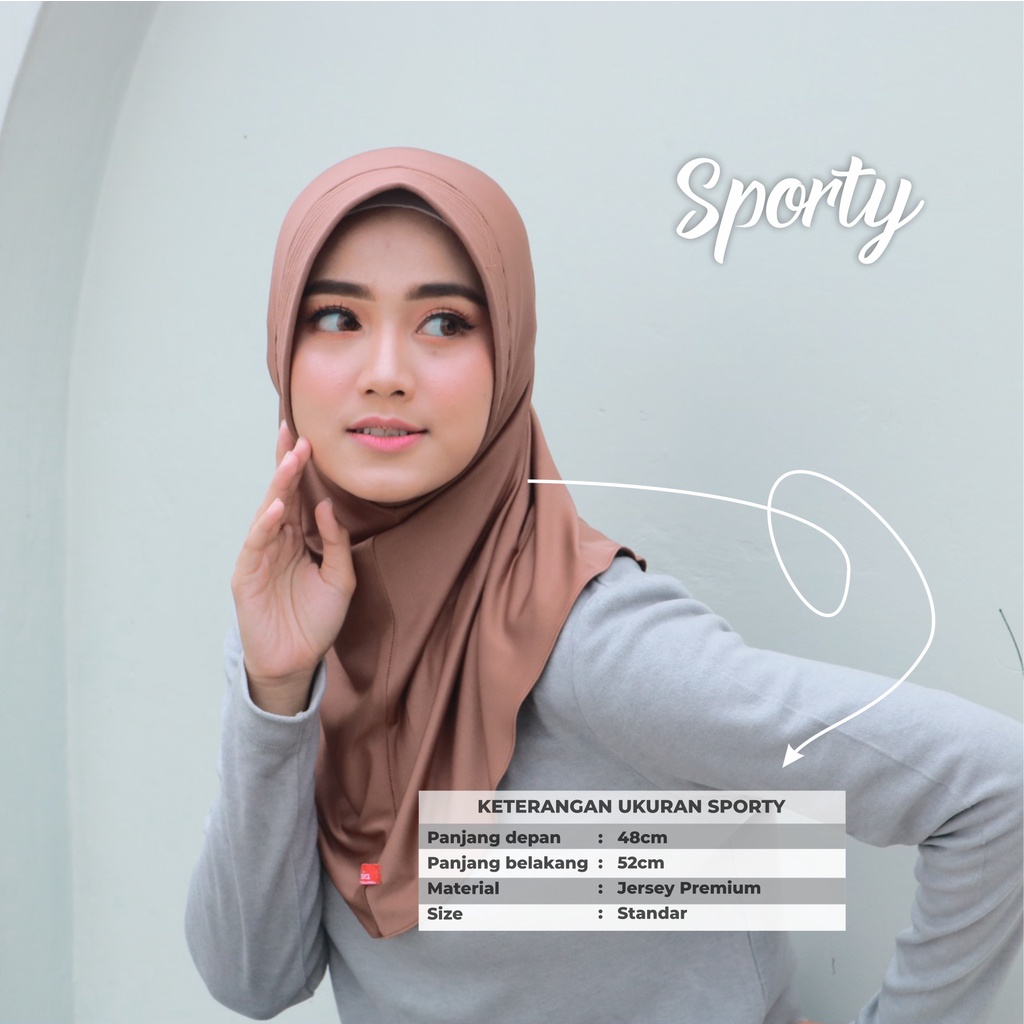 Paket Usaha Grosir Jilbab Instan Hijab Sporty Shamira Jersey Premium 50 Pcs