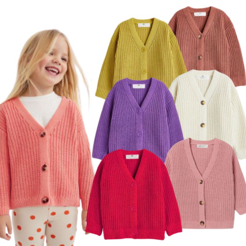 (COD) Cardigan rajut knit anak perempuan usia 2 s.d 10th
