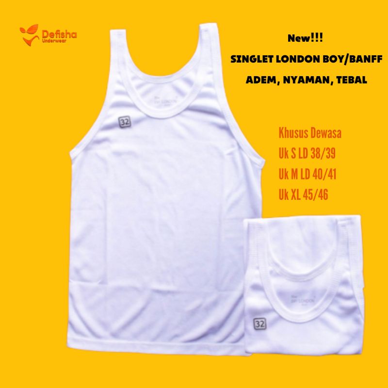 Singlet pria Uk S- XL / Tanktop cowok premium boy london/Banff