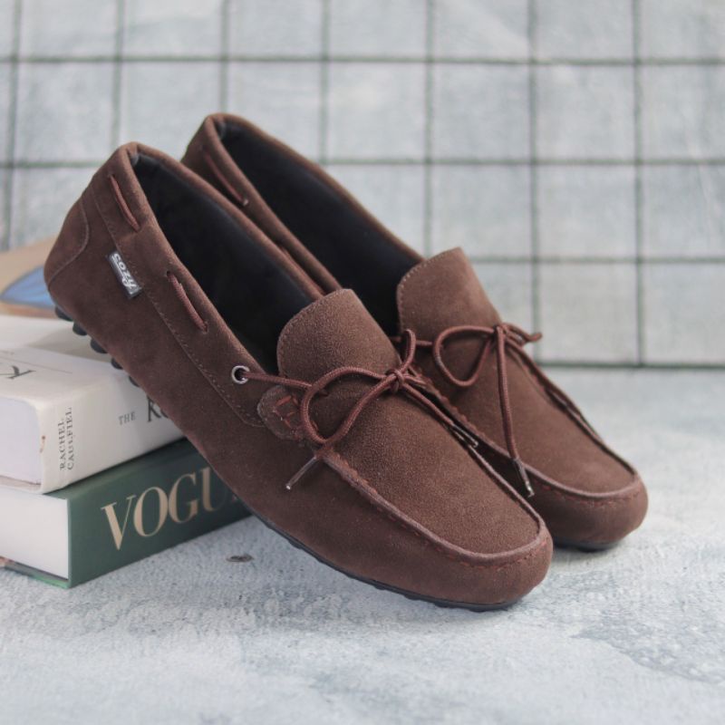 Sepatu Slip On Pria Sepatu Casual Pria Sepatu Kulit Suede Sintetis Sepatu kerja Kuliah Kondangan Xshoesbdg.id x Rennes