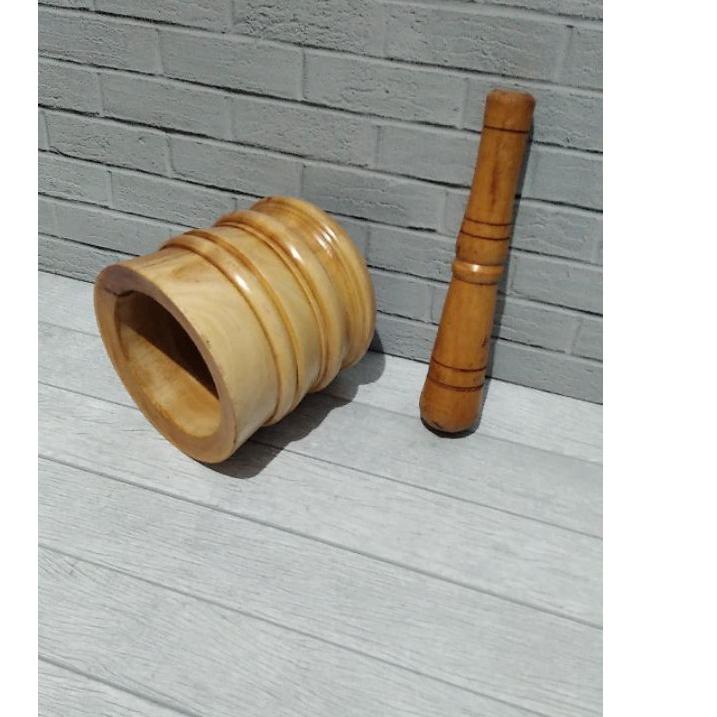 Viral LUMPANG KAYU ALU TRADISONAL ALAT TUMBUK ALAT PENUMBUK