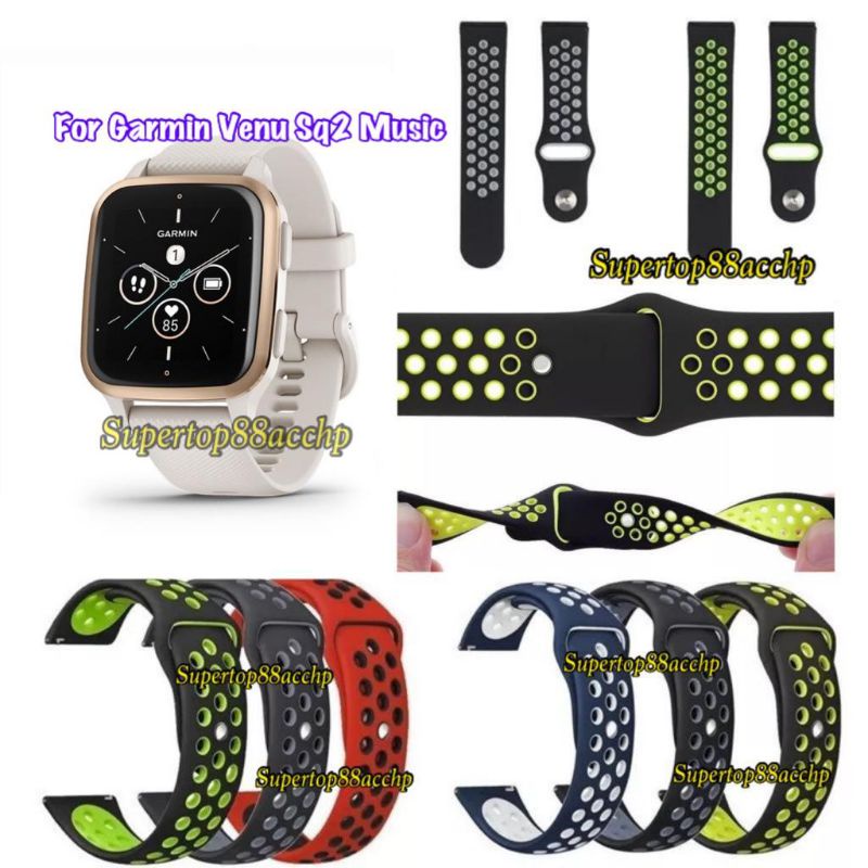 Tali Jam Strap Garmin Venu Sq / Venu Sq Music / Venu Sq2 / Venu Sq2 Music - Nike Rubber Silikon Sporty