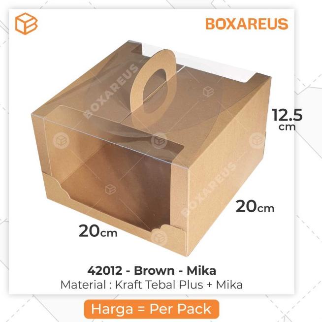 

Box Mika Kotak Kue Cake Packaging Transparan Dus Handle | 42012