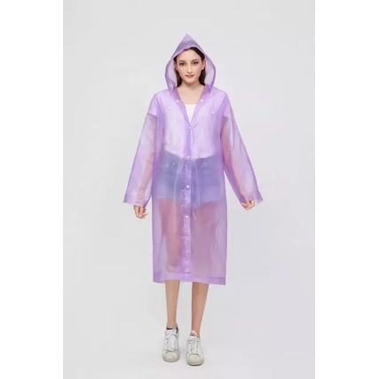 OBRALL!!! Jas Hujan TERUSAN EVA / Raincoat Mantel Dewasa Semi Transparan Polos / Raincoat Random