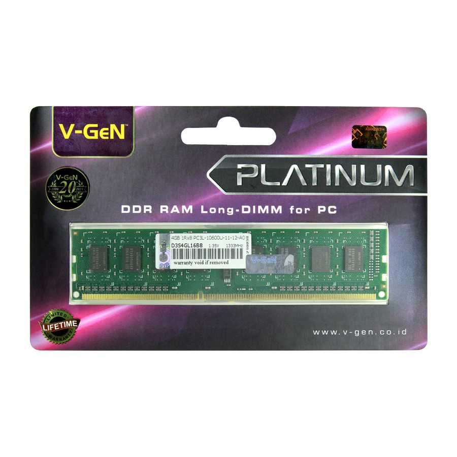 MEMORY PC VGEN DDR3 4GB PC10600/12800