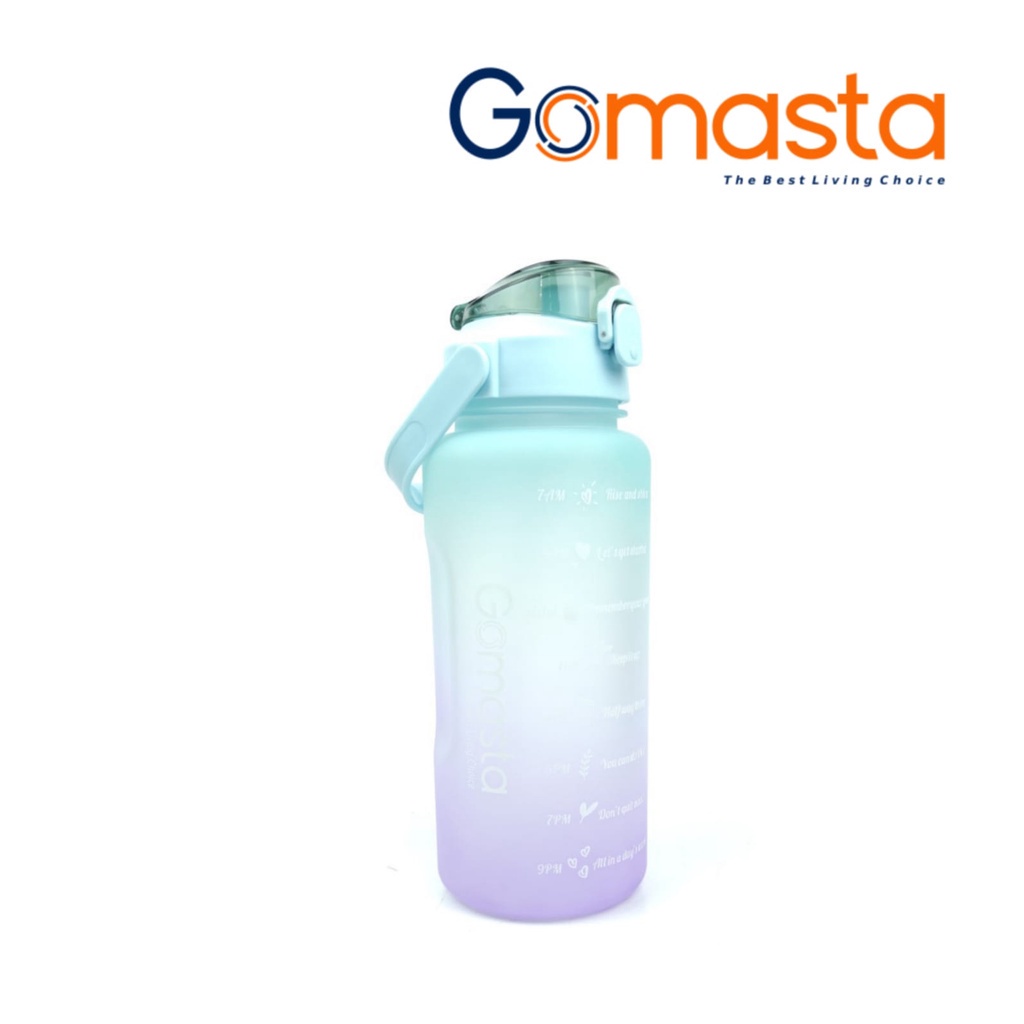 Murah Lebay GO-B01 Botol Minum 2L / Botol Minum Motivasi Penanda Waktu / Quitfit Bottle