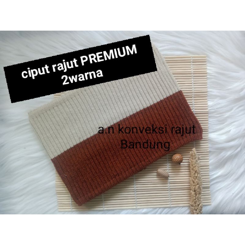 ciput rajut  premium 2warna inner rajut premium bandana rajut