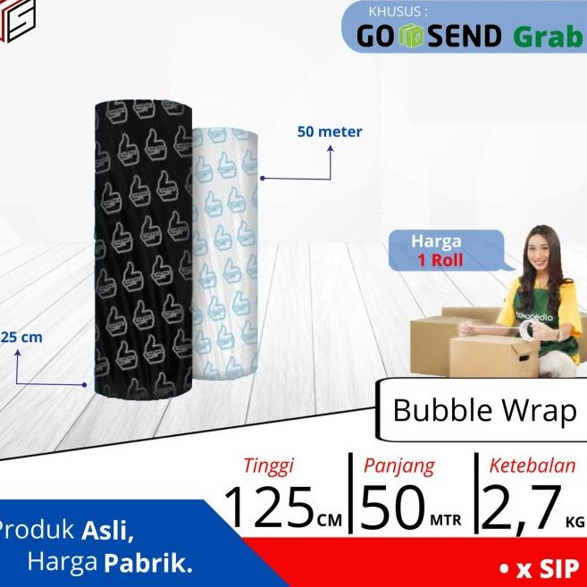 

Plastik Wrap Bubble Wrap 2.7 KG Buble wrap Bubblewrap Hitam Putih - Putih