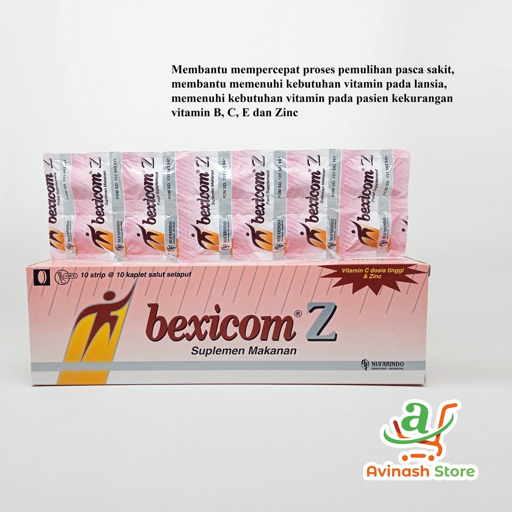 BEXICOM Z MULTIVITAMIN HARGA STRIP ISI 10 KAPLET