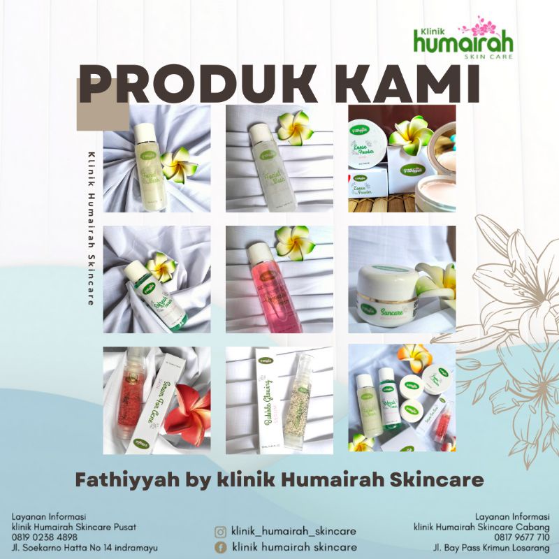Fathiyyah Paket Whitening tanpa serum| Paket Glowing Humairah Skincare tanpa serum| Skin Care