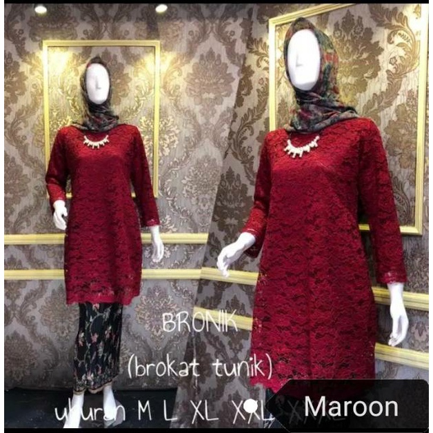 Z kebaya HANYA atasan saja/kebaya brukat/atasan kebaya rinjani/kebaya modern/kebaya wanita/BISA COD/Kebaya terbaru/kebaya warna VARIAN WARNA/kebaya brukat/ Kebaya Pesta / Kebaya Modern Dan Rok Plisket / Kebaya Modern / Set Kebaya Maroon 22