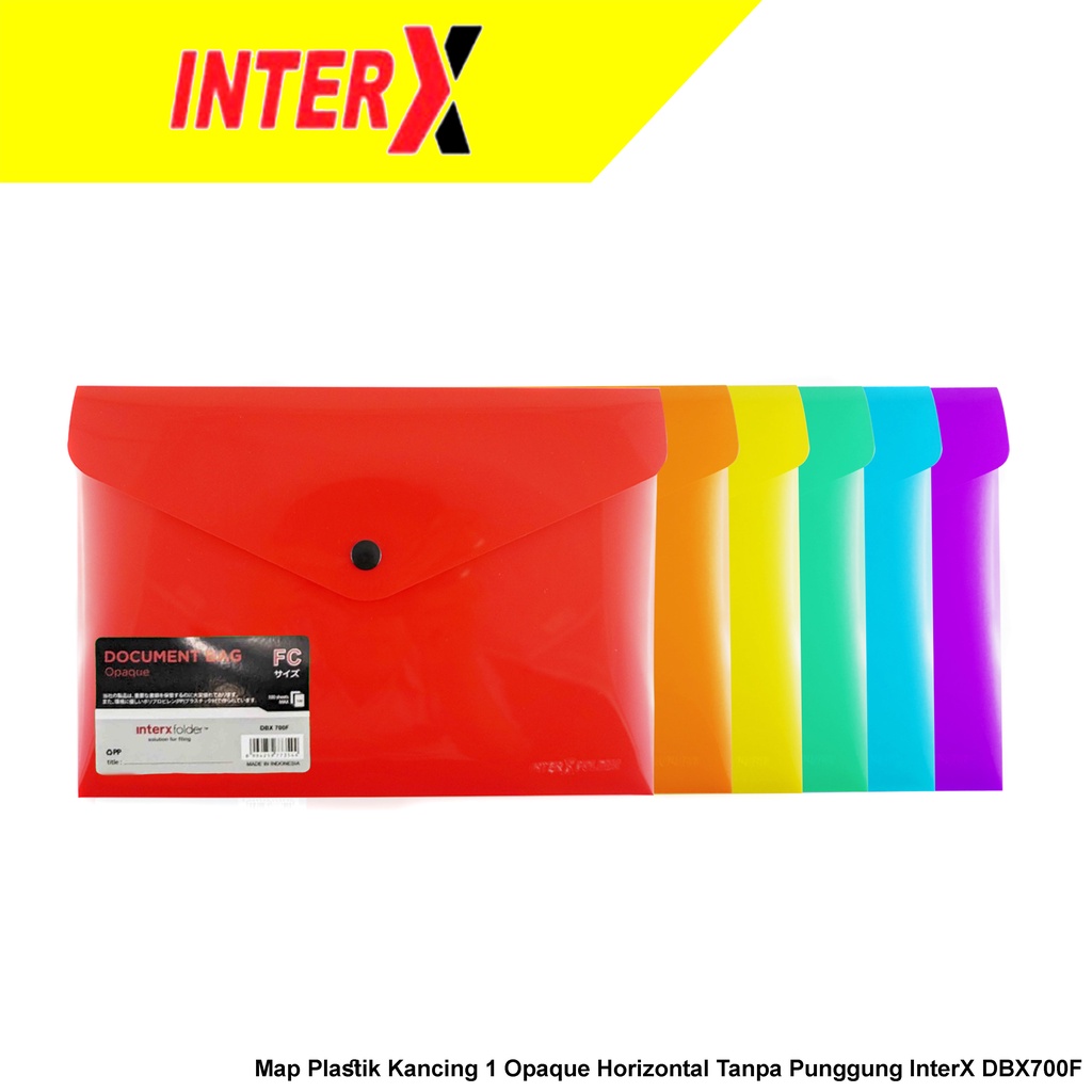 

InterX Document Bag Opaque Map Kancing F4 Horizontal Tanpa Spine DBX-700F