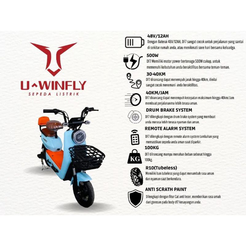 Sepeda listrik Uwinfly Dragonfly 7 DF-7