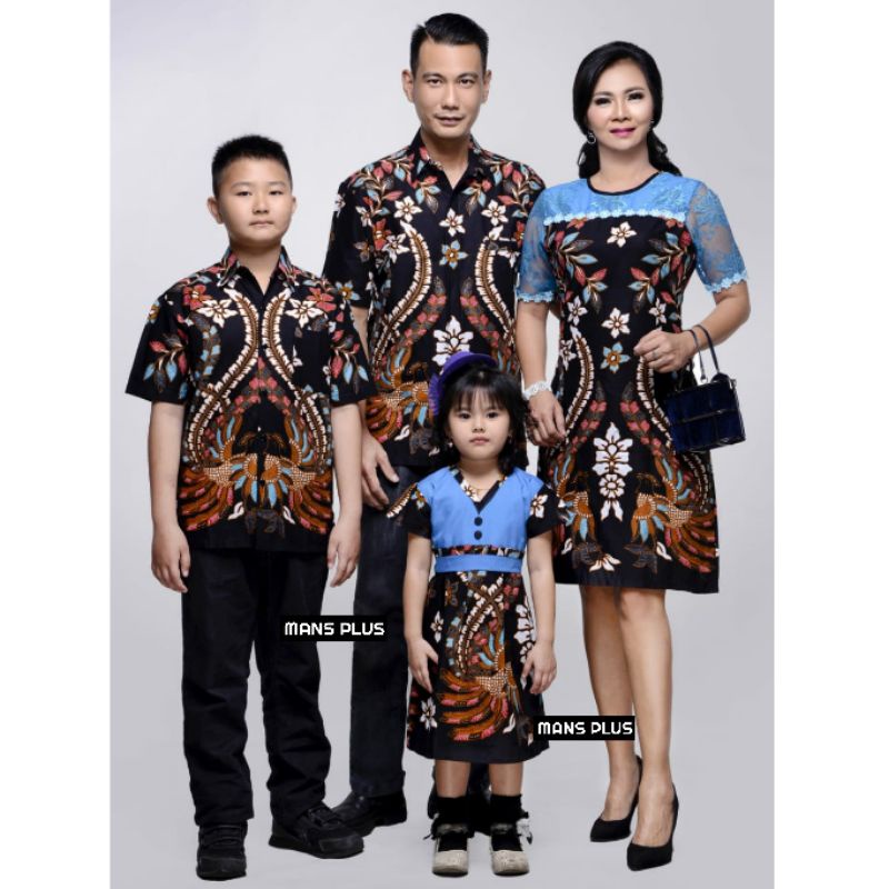 Dress Batik Jumbo Modern 4L-5L Kombinasi Brokat Terusan Batik Big Size XXXL Seragam Batik Couple NGT-Br