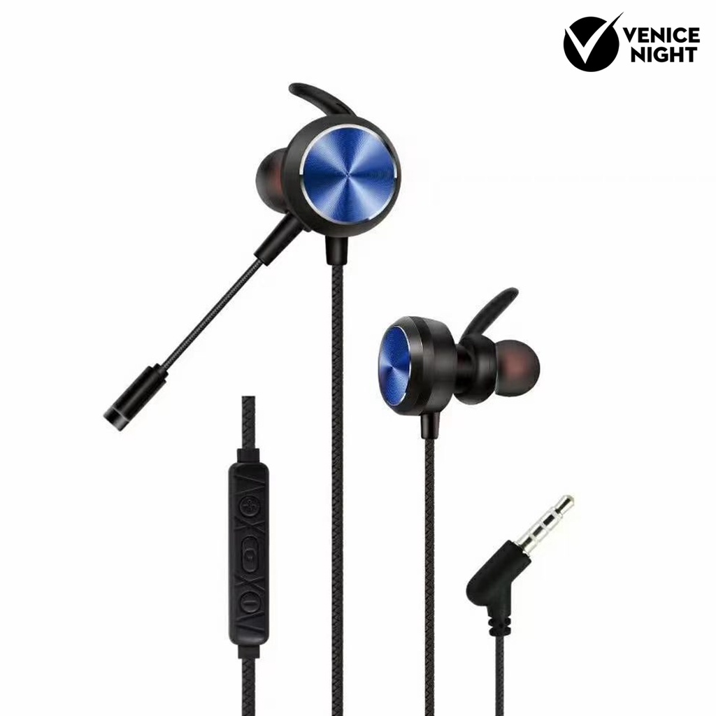 (VNEP) (Berkabel) GM-D3 3.5mm In-ear Earphone dengan Mic untuk Live Streaming/Kursus Online