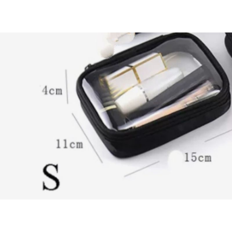 Tas kosmetik mika transparan untuk wanita tas rias jernih tahan air rias kecantikan