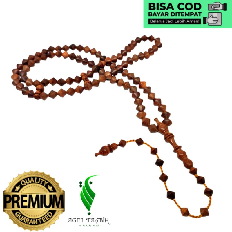 Tasbih Setigi Wulung Motif Wajik Size 8mm,Kayu Setigi Wulung Original