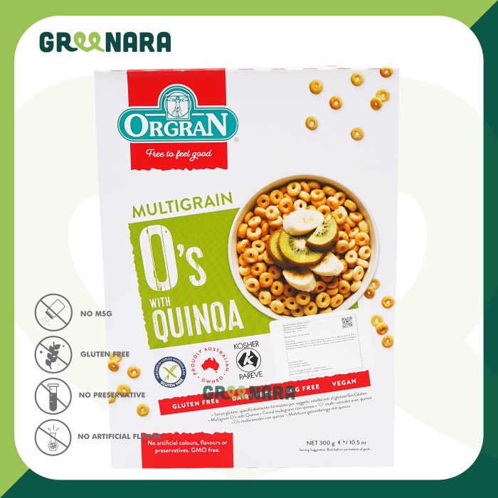 

Sereal Orgran Gluten Free Multigrain O'S With Quinoa 300Gr
