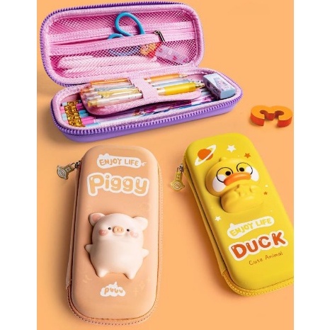 

Tempat Kotak Pensil Anak Karakter Lucu unik squishy 3D Waterproof ICS14