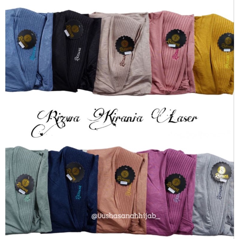 [ Rizwa Hijab ] KIRANIA LASER••hijab instan jersey embos••hijab pet list