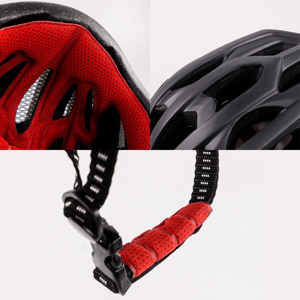 RB [ORI] TaffSPORT Helm Sepeda Roadbike MTB Pria Wanita EPS Foam PVC Shell LED - XK07