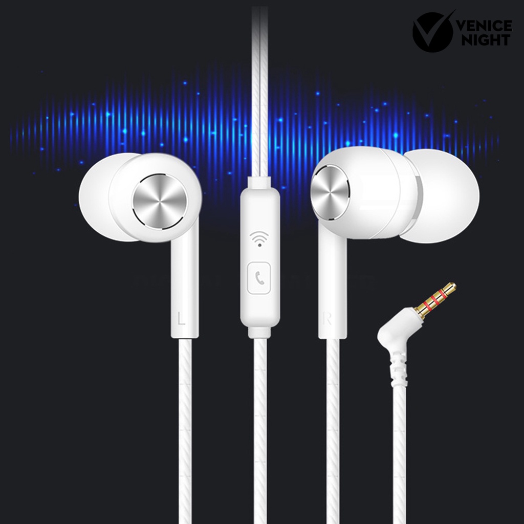 (VNEP) (Berkabel) S32 Universal 3.5mm L berbentuk Plug Earphone untuk Telepon