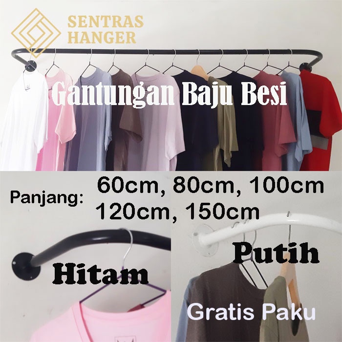 Gantungan Baju Besi, Gantungan Baju Tempel Dinding