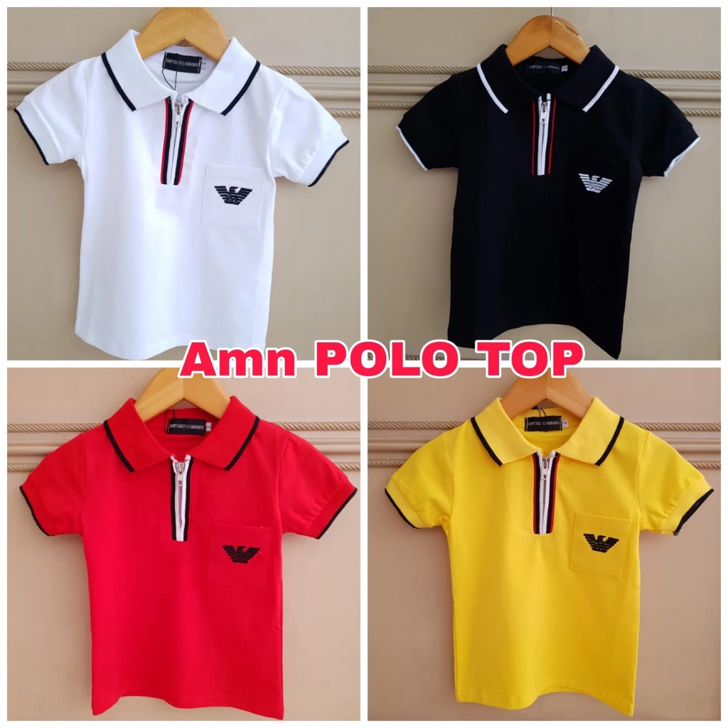 BAJUKIDDIE AMN POLO TOP BAJU KAOS POLO KERAH ANAK LAKI FASHION IMPORT PESTA