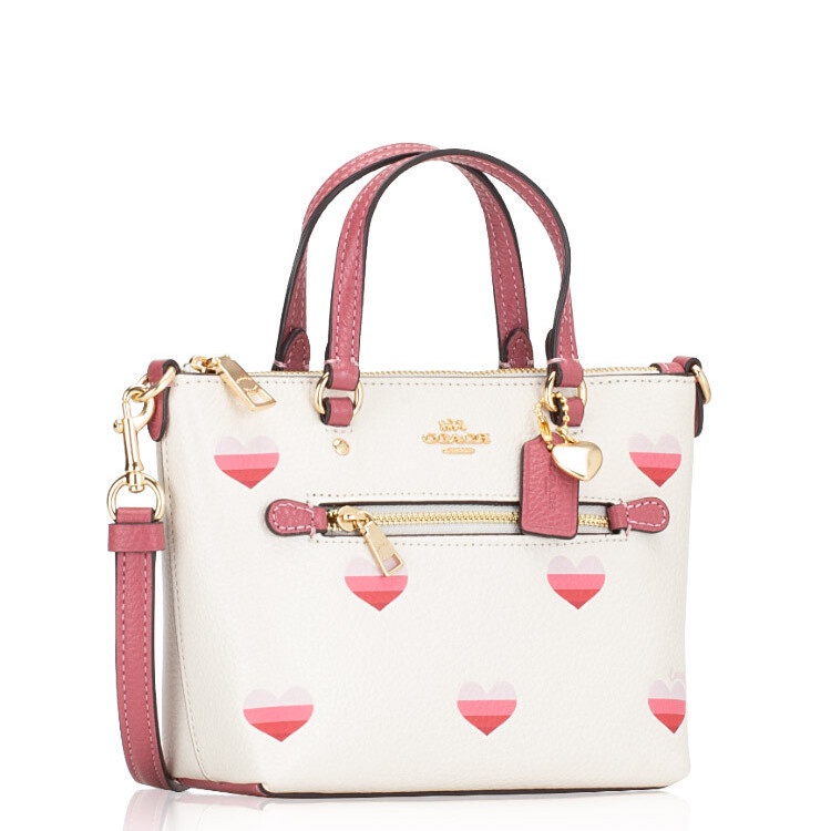Coach Mini Gallery Crossbody with Stripe Heart Print CA793