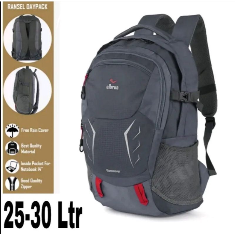 TAS RANSEL SEKOLAH 20-30ltr ELBRUS ORIGINAL,BONUS RAINCOVER,MURAH MERIAH BERKUALITAS