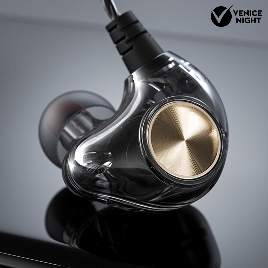 (VNEP) (Berkabel) K1 Universal 3.5mm Jack In-Ear HiFi Bass Earphone Olahraga Headset dengan Mic