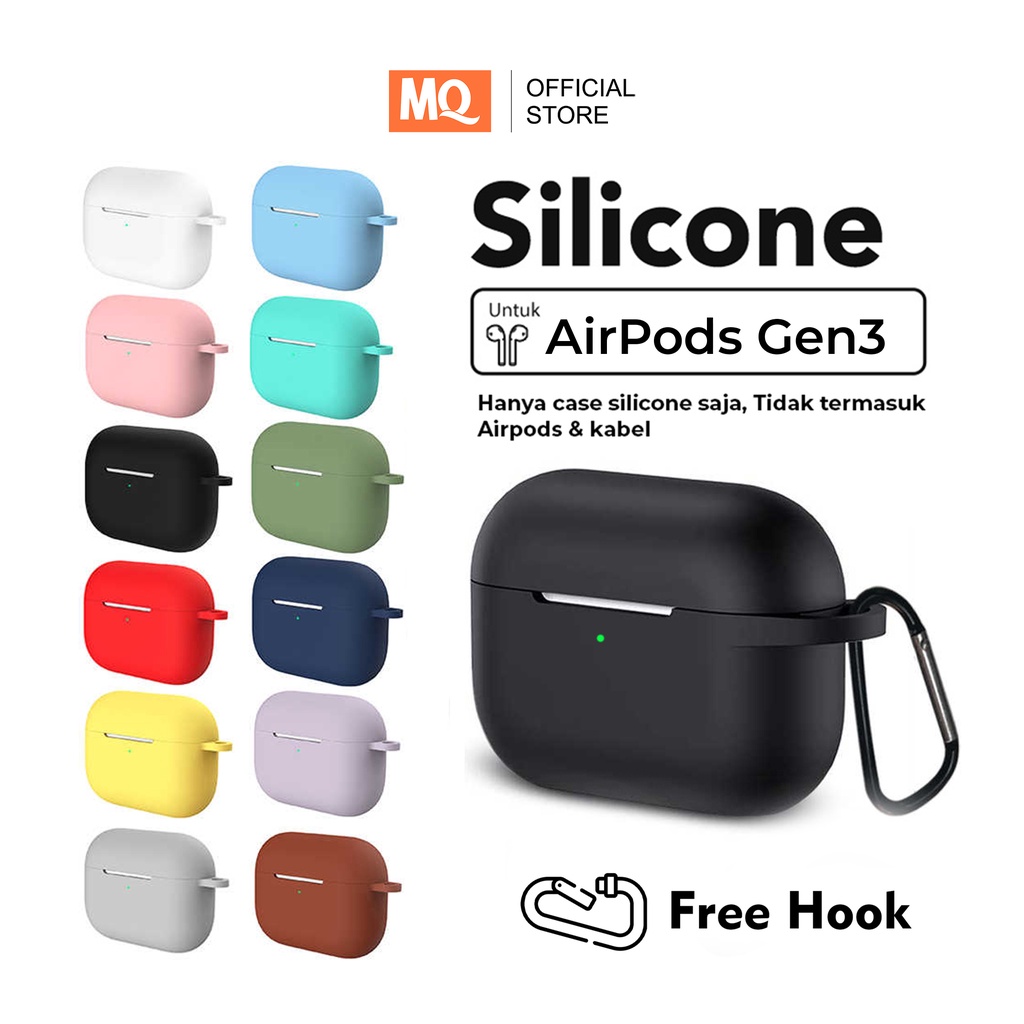 MQ Case   Casing MB Pods 3rd Generation  Premium Silicone Softcase Plus Free Hook