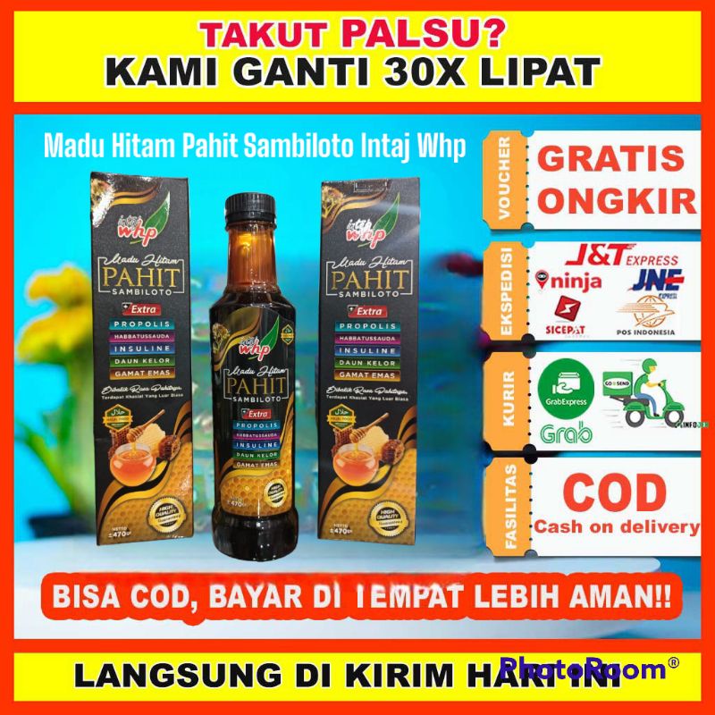 Madu Hitam Sambiloto Pahit intaj whp 100% Original