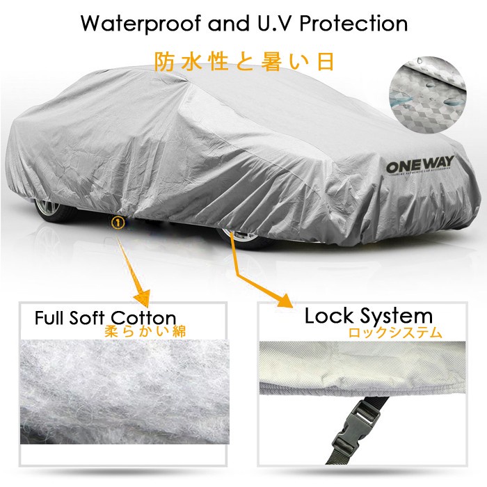 Body Cover Sarung Mobil MARCH Waterproof 3 LAYER TEBAL Deluxe Anti Air