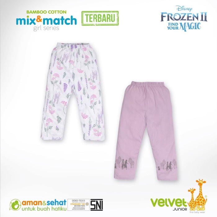 Velvet Junior Piyama Bamboo Cotton Mix &amp; Match Edition Disney Girl