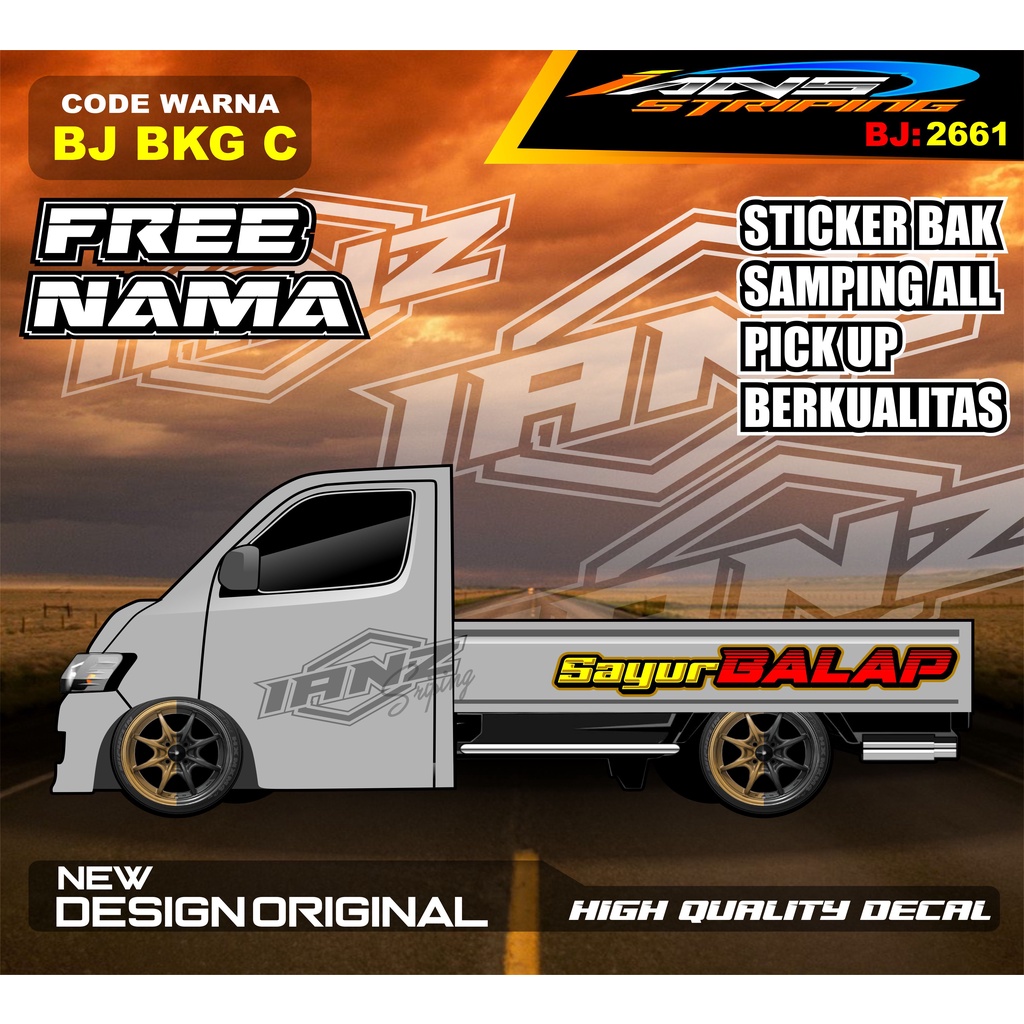 STICKER TULISAN BAK SAMPING  GRANMAX PICK UP / STICKER BAK SAMPING GRANMAX / DECAL STICKER GRANMAX PICK UP