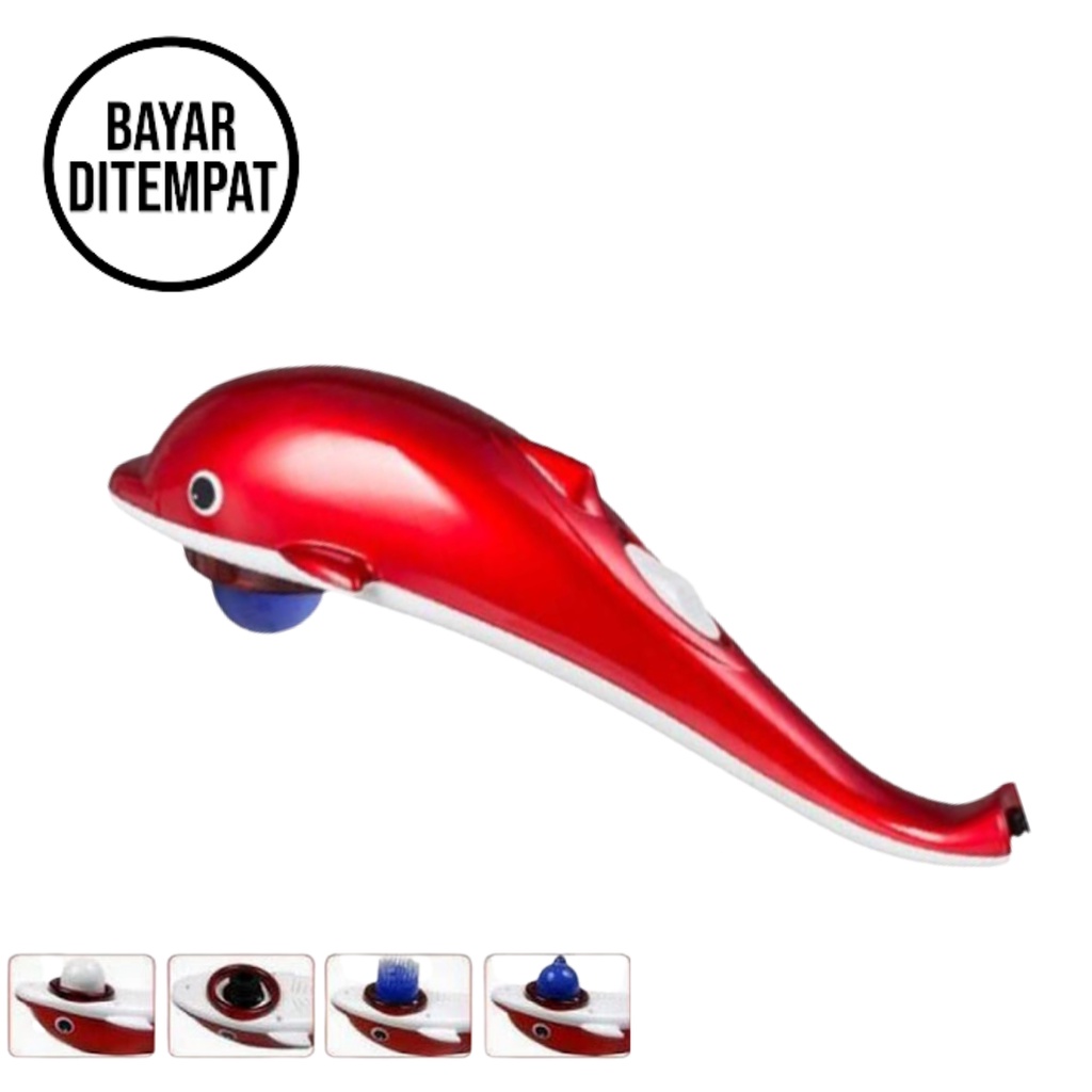 BWDO Alat Pijat Terapi Dolphin Infrared Bergetar Teraphy Bentuk Lumba Lumba Massager Refleksi Merah